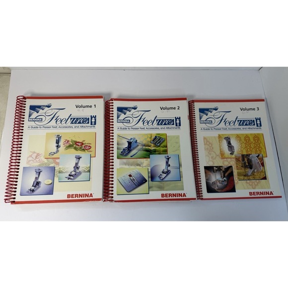 Bernina Feetures Vol 1–3 Sewing Machine Guide Books Presser Feet Attachments